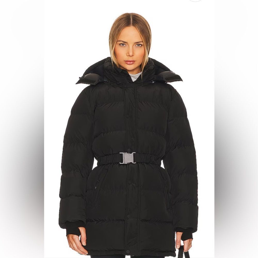 Lovers And Friends Elza Puffer Jacket Black Winter Ski Parka $318 Revolve Sz S